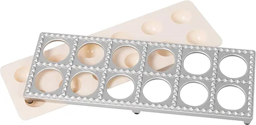 Miniatura 6 de Máquina de ravioles de Cucina Pro - Incluye bandeja y herramienta de prensa - Hace 12 raviolis italianos auténticos a la vez, cuadrados XL de 1 3/4