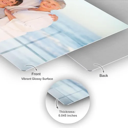 Miniatura 3 de Smile Art Design Decoración de pared personalizada de metal de alta calidad, panel de aluminio rígido brillante HD, coloca tu foto en metal, listo