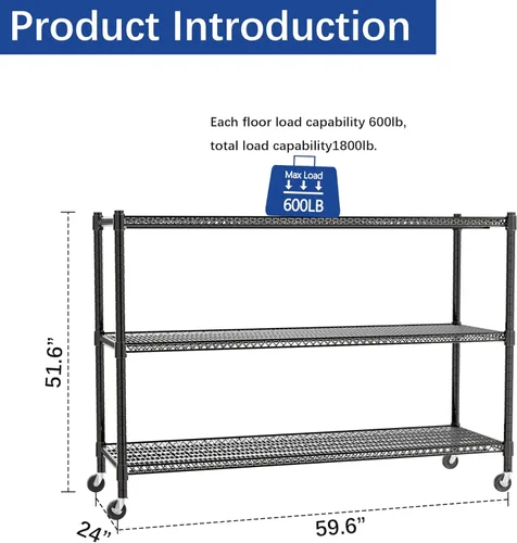 Miniatura 3 de REGILLER Estante de almacenamiento de 3 alambres ajustable y resistente, organizador de alambre de metal para lavandería, baño, cocina, despensa