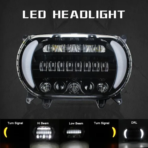 Miniatura 5 de Road Glide Faros LED con Intermitentes para Motocicletas, Luces Laterales de Circulación Diurna aptas para Motocicleta Road Glide 2015 2016 2017