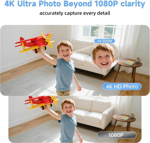 Miniatura 2 de Cámara de seguridad de ventana 4K para el hogar: Cámara de ventana WiFi de 2.4 GHz y 5 GHz con visión nocturna a color de doble luz - Cámara