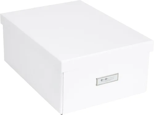 Bigso Box of Sweden Katia Caja de almacenamiento plegable con marco de etiqueta para una fácil identificación, montaje simple sin herramientas,