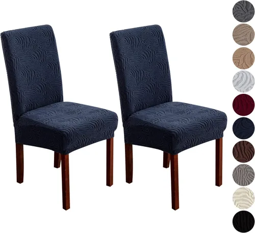 Miniatura 28 de Fundas para silla de comedor, Fundas para sillas de comedor elásticas Parsons, Protector para sillas de comedor y cocina, Extraíbles, Lavables