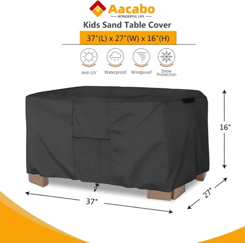 Miniatura 2 de Cubierta de mesa de arena para niños, impermeable, prevención de defoliaciones, anti-UV