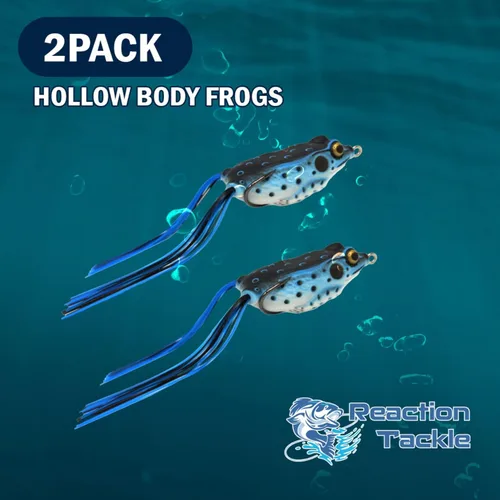 Miniatura 4 de Reaction Tackle Ranas de cuerpo hueco para pesca de lubina, señuelo ultra realista sin malas hierbas para lubina, cabeza de serpiente, lucio y más