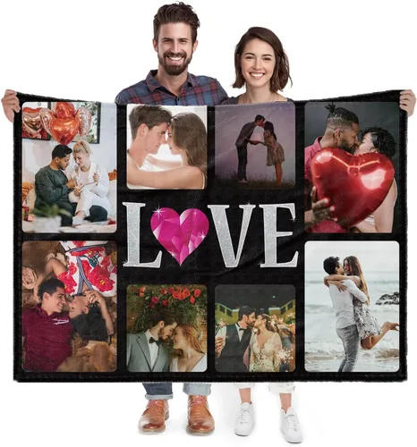 Miniatura 12 de Manta personalizada con imagen, regalo personalizado para mejores amigas, mejores amigas, hermanas, mejores amigas, manta de franela súper suave