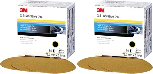 Miniatura 17 de 912 Hookit disco de arena P5A de 3" color oro de 3M, P400, 6, Dorado