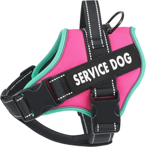 Miniatura 26 de voopet Arnés para perro de servicio, arnés de chaleco de apoyo emocional para mascotas, arnés reflectante transpirable y ajustable para perros