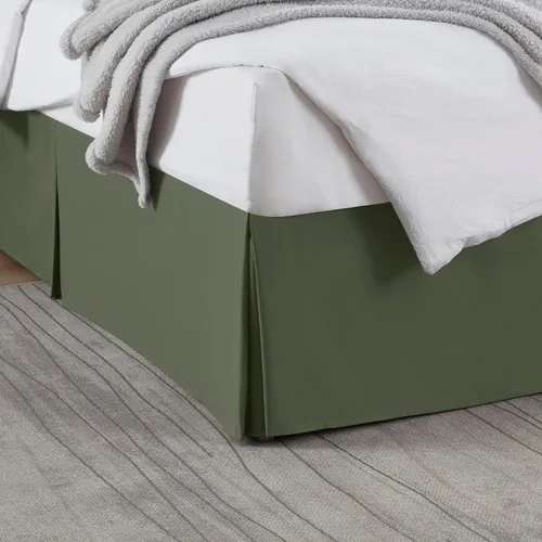 Miniatura 19 de Nestl Falda de cama individual blanca – Falda de cama de tamaño individual de 14 pulgadas de caída – Faldas de cama de microfibra cepillada – Falda