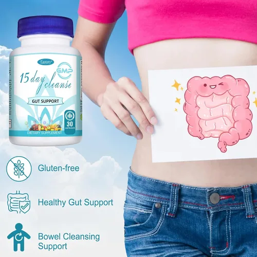 Miniatura 4 de TAOTERS Paquete de 2 suplementos de limpieza intestinal de limpieza de 15 días, suplemento de desintoxicación con Senna, Cascara Sagrada y cáscara
