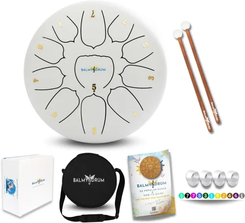 Miniatura 12 de El Balmy Drum - Tambor de Lengua de Acero de 6 Pulgadas de 8 Notas, Instrumento de Tambor de Acero, Tambores para Niños y Adultos, Juego de Tambor