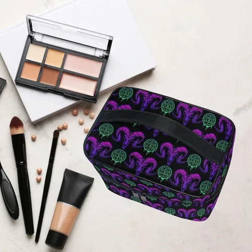 Miniatura 3 de Bolsa de Maquillaje, Bolsa Organizadora de Maquillaje de Viaje de Leopardo Rosa Estuches de Cosméticos Bolsas de Aseo para Niñas Mujeres Damas