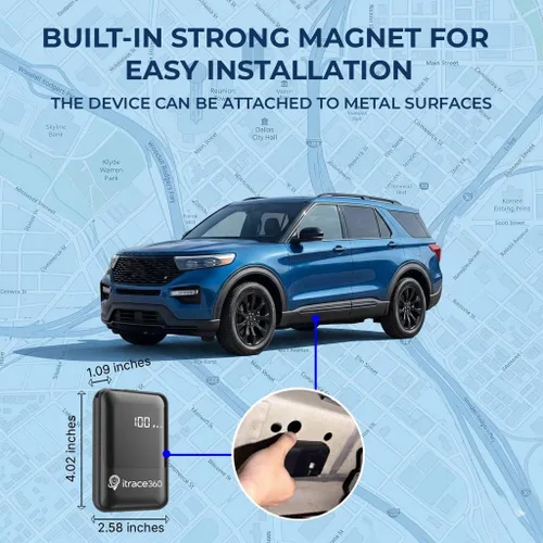 Miniatura 5 de Rastreador GPS magnético para vehículos, rastreador de coche antirrobo oculto, batería ultra larga de 8000 mAh Seguimiento en tiempo real