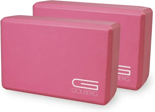 Miniatura 17 de Golberg - Bloque de espuma para yoga, para fitness, apoyo de alta intensidad y mejora la fuerza o flexibilidad, rosa/verde/verde oscuro, morado, 1