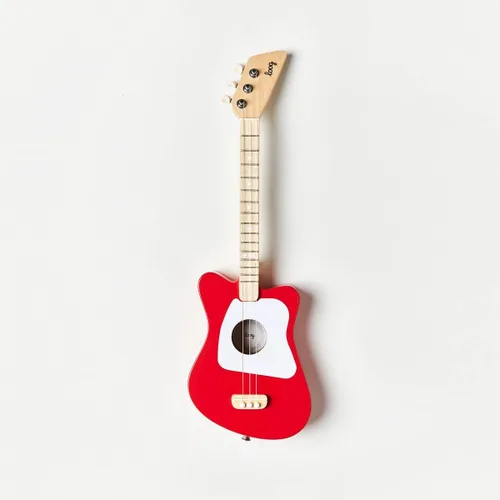 Miniatura 2 de Loog Mini - Guitarra acústica infantil para principiantes, 3 cuerdas a partir de 3 años, aplicación de aprendizaje y lecciones incluidas Rojo