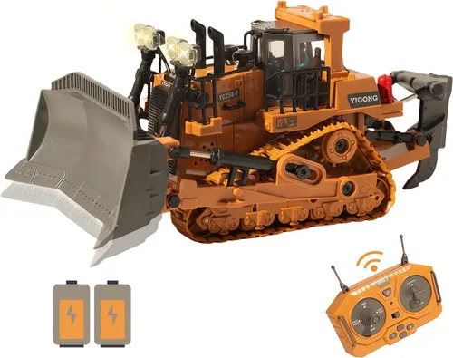 Miniatura 8 de Excavadora RC con luces y sonido, vehículos de construcción, juguetes de 11 canales, control remoto, equipo pesado, juguete para adultos, niños