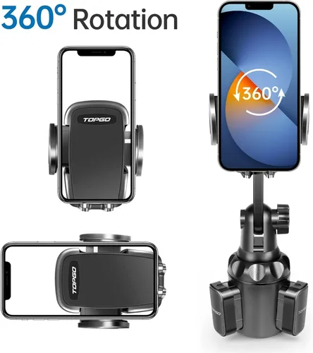 Miniatura 5 de Soporte de teléfono para coche, regulable, para teléfonos inteligentes, Negro