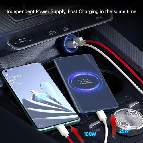 Miniatura 8 de Cargador de coche para One Plus Super 100W 80W 65W Carga para OnePlus 15 15R 13 12R 12R 11 10 Pro 9 10T 8T 8 7T 7 Open Pad Nord CE 3 4 N20 N100