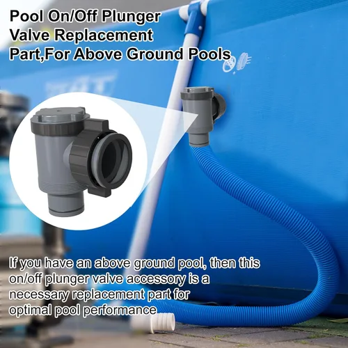 Miniatura 6 de Válvula de émbolo para piscinas Intex, conexión de válvula de émbolo 38 compatible con manguera de bomba de piscina, interruptor de bomba de filtro