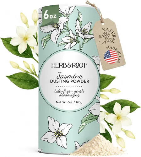 Miniatura 8 de Herb & Root Polvos corporales para espolvorear sin talco. Rosa, vainilla, sándalo, lavanda, jazmín y sets de regalo (tamaño completo, rosa)