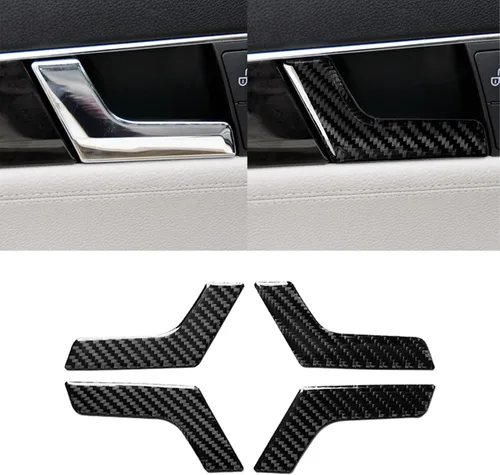 Miniatura 11 de para Mercedes-Benz Clase C W204 2011-2013 Real Cubierta de Panel de Fibra de Carbono Suave para Aire Acondicionado, Adhesivo de Marco de Panel