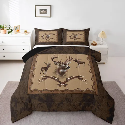 Miniatura 9 de Erosebridal Juego de edredón de campamento para niños y niñas, ropa de cama de campista tamaño twin, edredón vintage de campamento feliz