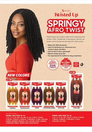 Miniatura 6 de Outre Braids Outre X-Pression Twisted Up - Trenzas de ganchillo de pelo sintético estilo afro 16 (16 pulgadas (paquete de 3, 27)