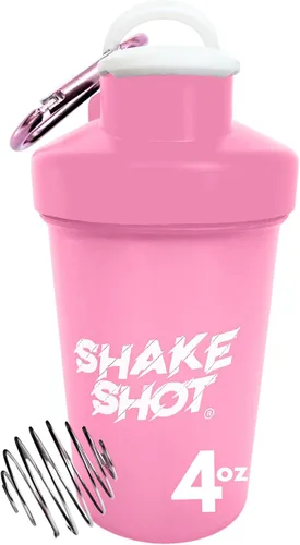 Miniatura 6 de Negro - Botella mezcladora mini de 4 oz para preentrenamiento, creatina, suplementos de cucharada pequeña (no para proteínas) con clip y bola