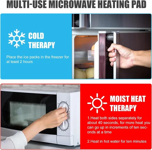 Miniatura 6 de Paquetes de hielo de gel para lesiones reutilizables - Compresa fría de gel para hombro, rodilla, espalda y cuello - Paquetes calientes y fríos