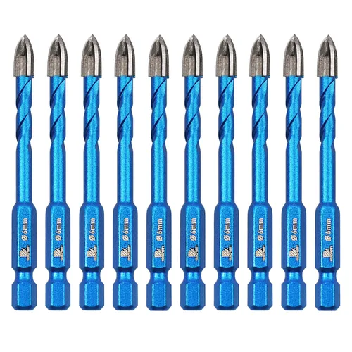 Miniatura 11 de Broca de diamante - BRSCHNITT Juego de brocas de 1/4 pulgada para albañilería para azulejos de porcelana, cerámica, piedra, granito, mármol, broca