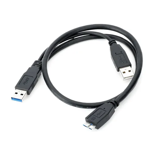 Miniatura 3 de chenyang Cable de alimentación Y Dual USB3.0 A macho a Micro USB 3.0 Y Cable con alimentación adicional para SSD HDD