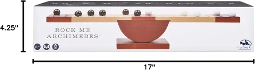 Miniatura 10 de Rock Me Archimedes, Juego de mesa familiar de rompecabezas de equilibrio y estrategia con canicas, juguete educativo STEM retro, para adultos