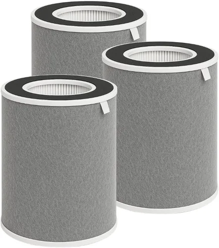 Nispira Paquete de 3 filtros de repuesto HP201 HP202 HC501 para purificador de aire Shark NanoSeal MAX HP200 Series HC502 Tamaño 8.68" x 8.68" x