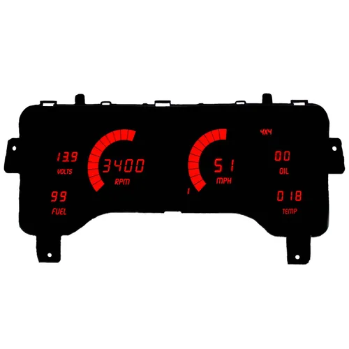 Elite-Drive Jeep TJ Digital Dash - Panel de instrumentos LED de repuesto para Jeep Wrangler TJ 1997-2006, panel de medidor digital, actualización de