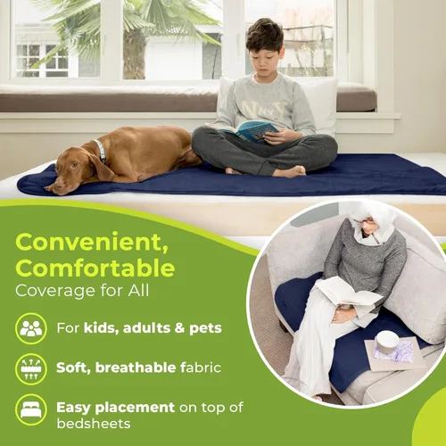 Miniatura 4 de PeapodMats Tapete de cama impermeable para enuresis e incontinencia, almohadilla inferior reutilizable. Colocación segura y transpirable. Lavable.