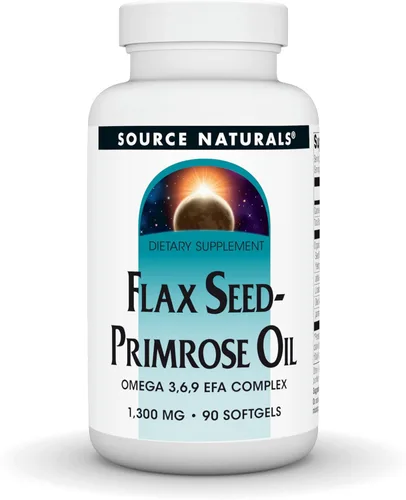 Source Naturals Aceite de semilla de lino, Omega 3,6,9 EFA Complex, 1300mg - 90 cápsulas blandas