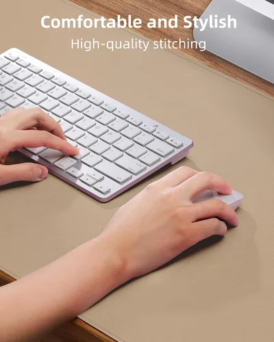 Miniatura 3 de Tapete protector para escritorio y mouse, antideslizante, de piel sintética, tapete impermeable de escritura para laptop, para oficina y hogar