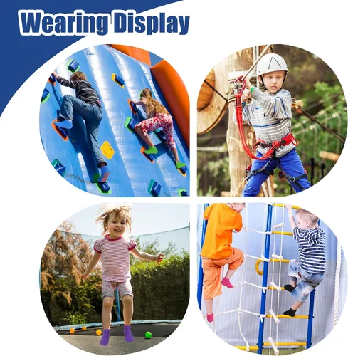 Miniatura 6 de Tphon Non Slip Kids Trampoline Socks with Grippers for Toddler Children - Anti Skid Grip Socks for Boys & Girls