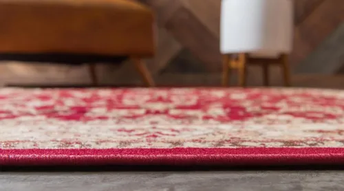Miniatura 4 de Unique Loom Colección Sialk Hill - Alfombra de área Washington (3 pies 3 pulgadas x 5 pies 3 pulgadas, rectángulo, burdeos/crema)