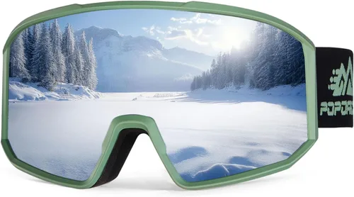 Miniatura 7 de Gafas de esquí OTG, 100% Protección UV, Antiempañamiento, Lentes polarizadas para esquí y snowboard para hombres, mujeres y adultos