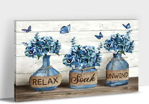 Miniatura 19 de Arte de pared de granja - Lienzo de arte de pared de margaritas con cita de Jesús, Hoy elijo fe, esperanza, amor, paz, alegría, pintura de flores