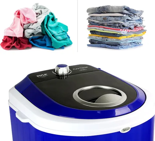 Miniatura 4 de PURE CLEAN PUCWM11.7 Lavadora compacta para el hogar, mini lavadora de ropa portátil, azul