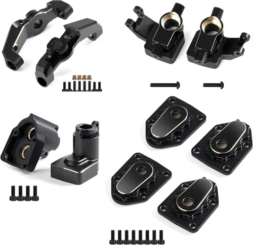 UTB18 Carcasa de eje de peso de contador de latón Revestimiento negro para Axial RC Crawler 1/18 UTB18 Capra Unlimited Trail Buggy RTR Pieza de E -