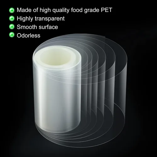 Miniatura 4 de Collares para tartas de 6 x 600 pulgadas (5.9 mil de grosor), rollos de hojas de acetato transparente para hornear y decorar bordes circundantes