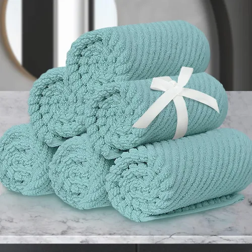 Miniatura 77 de VOOVA & MOVAS Toallas de baño amarillas – 100% algodón Secado rápido Peso Gruesas Suave, juego de 6 toallas de baño, 2 toallas grandes de 30
