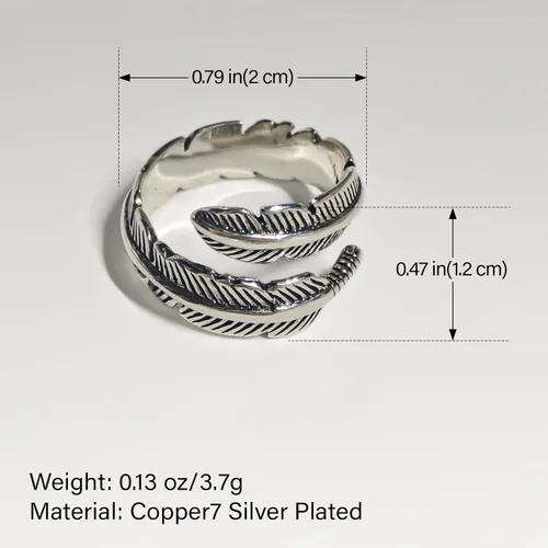 Miniatura 226 de Anillo de plata de ley 925, minimalista, ajustable, hecho a mano, para mujeres y niñas