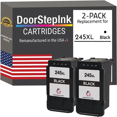DoorStepInk PG-245XL - Cartucho de tinta remanufacturado negro para Canon PG-245XL - Compatible con Pixma