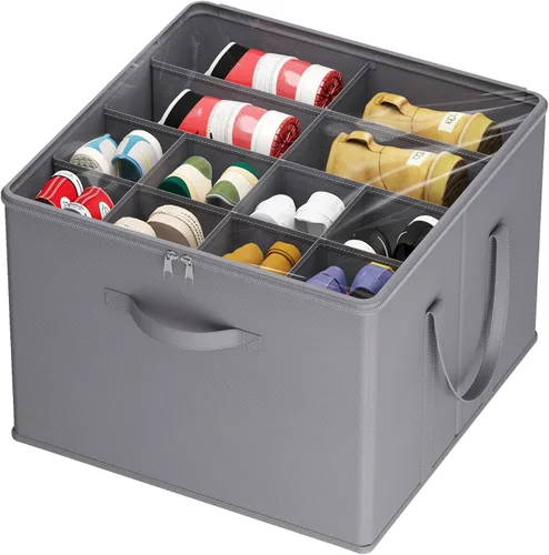 Miniatura 21 de Lifewit Organizador de almacenamiento de zapatos para armario para 12-16 pares, contenedor de almacenamiento grande de tela con cubierta