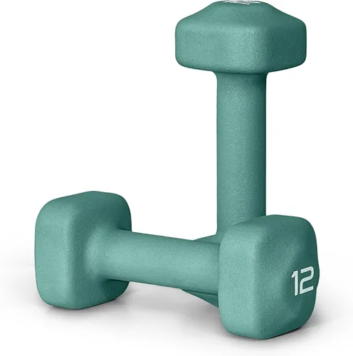 Miniatura 47 de Tone Fitness Pares de Mancuernas de Pesas de Neopreno con Cabeza Cuadrada Antirrodamiento Múltiples Opciones Azul