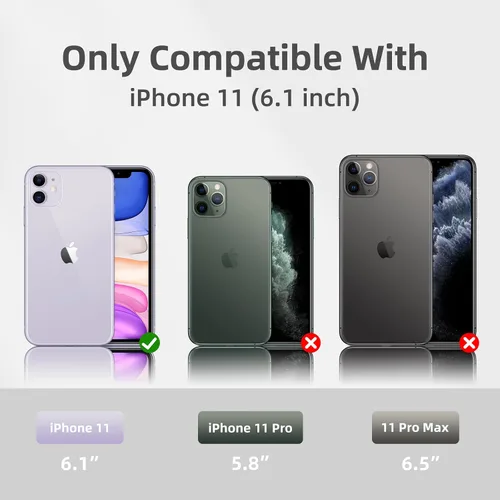 Miniatura 7 de Funda de silicona líquida compatible con iPhone 11 (6.1 pulgadas), cubierta de goma de gel de protección completa con forro de microfibra suave